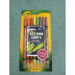 Crayola Twistables Extreme Color Crayons 8 Neon Break Resistant Rare